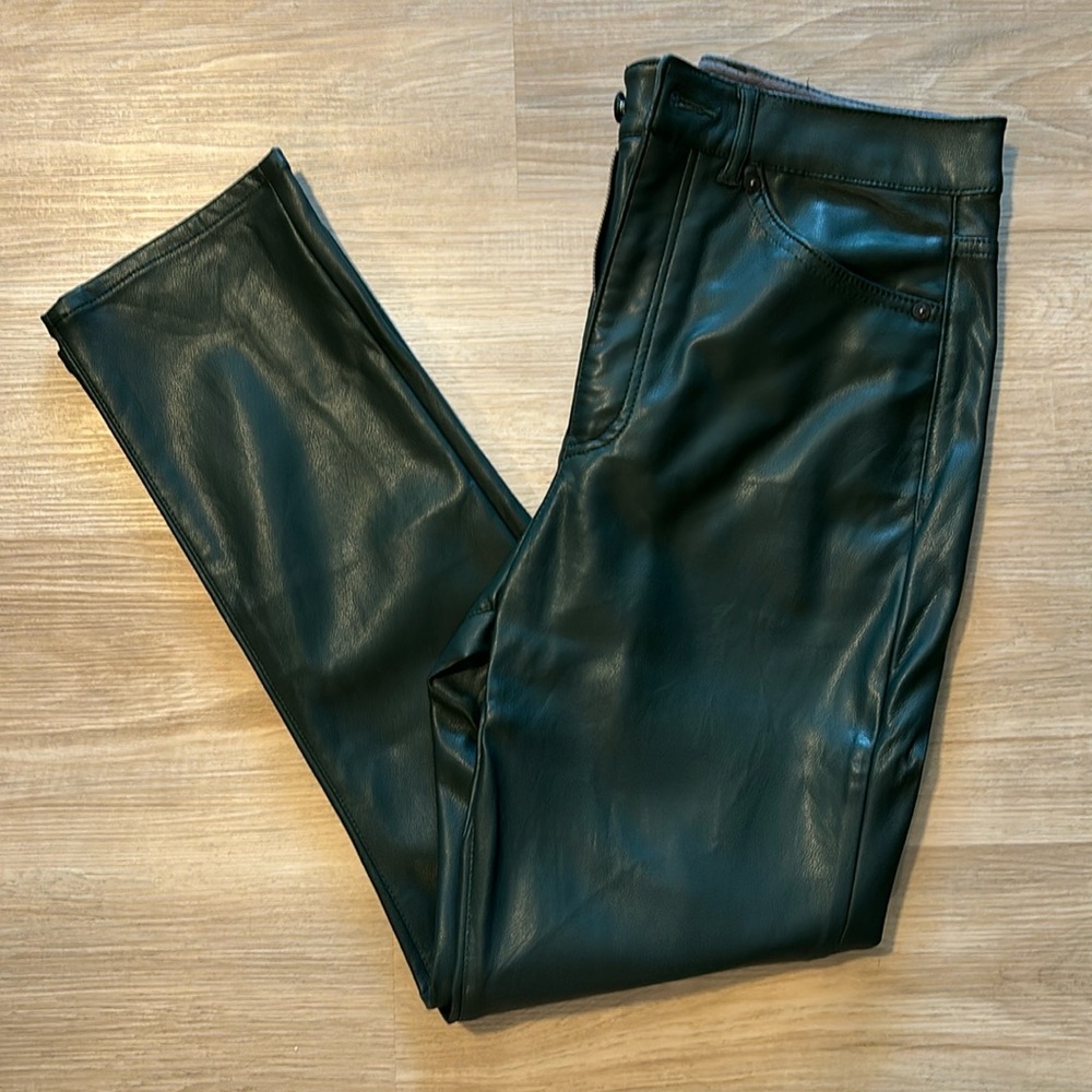 Express High Rise Leather Pants - Picture 1 of 6